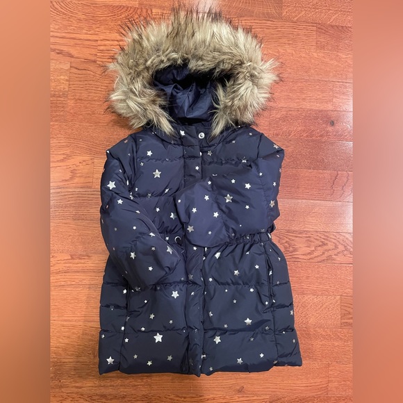Navy puffer with silver metallic stars - Picture 2 of 7
